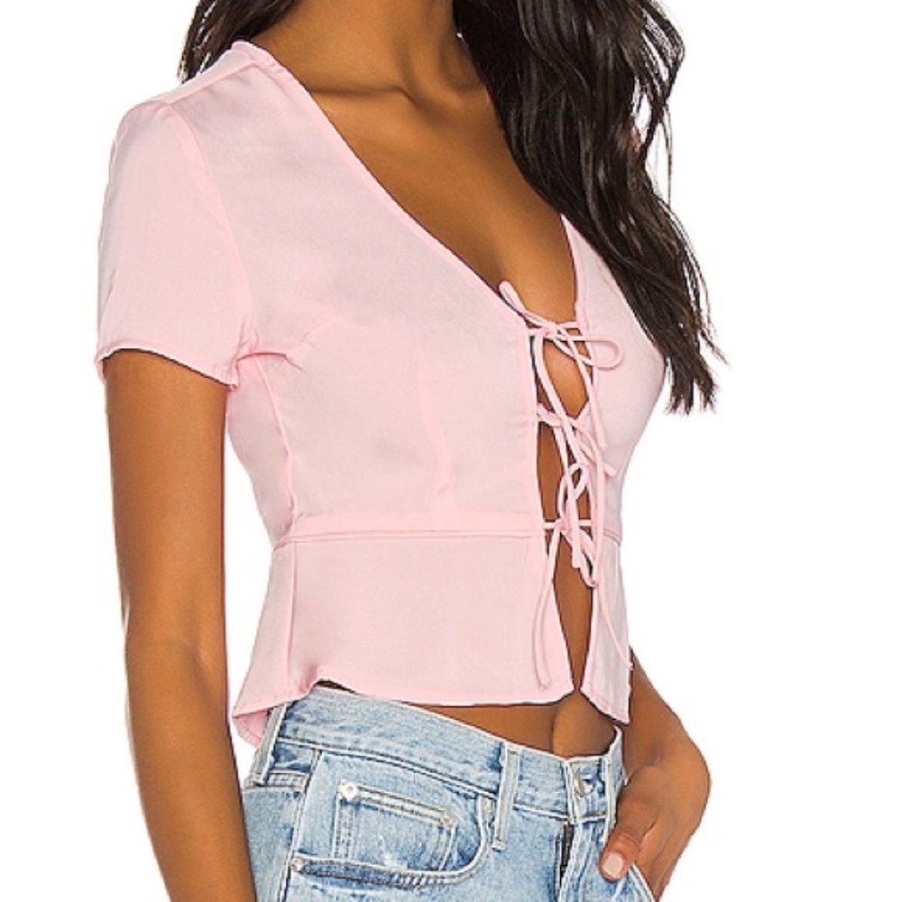 SUPERDOWN Ciara Tie Front Top